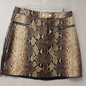 I.AM.GIA leather snakeskin skirt NWT